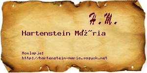 Hartenstein Mária névjegykártya